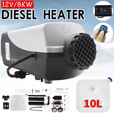 Diesel Air Heater 12V 8KW Tank Remote Control Thermostat Caravan Motorhome RV OZ • $154.99