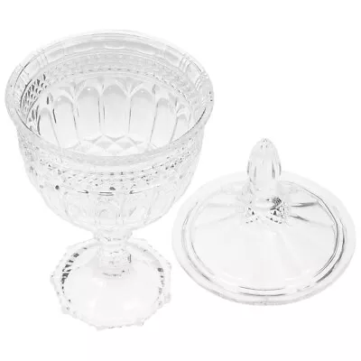 Clear Glass Candy Buffet Jar With Lid For Home Kitchen-TB • £21.89