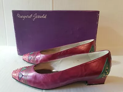 Margaret Jerrold VTG 80s 90s  Jewel Tone Deco Pumps 6 M  • $55