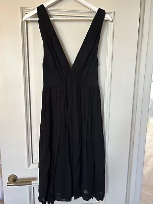 Kate Moss Topshop Black Chiffon Mini Dress Size Uk 8 36 Rare Vintage • £20