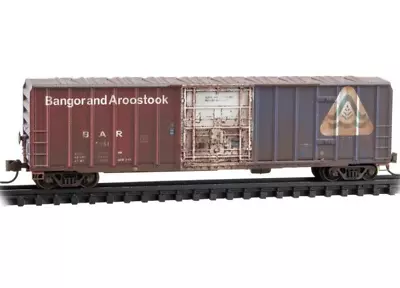 Micro Trains N Scale ~ New Boxcar Weathered Bangor And Aroostook BAR ~ 02744470 • $35.23