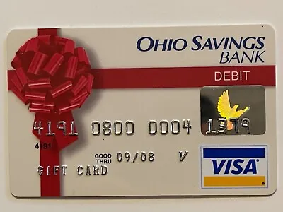 Ohio Savings Bank Visa Debit Card▪️Not A Credit Card▪️Red Bow▪️Expired In 2008 • $19.99