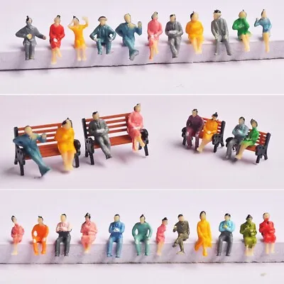 100pcs 1:100 Scale Sitting Painted Figures /Model People/Passengers All Seated • $8.42