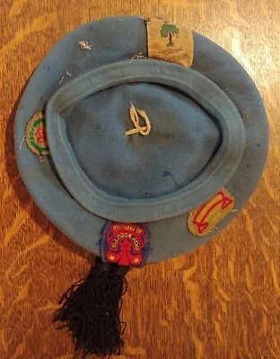 Vintage 1940s Boy Scout Beret W/ Patches - GREAT OLD PIECE!! • $95