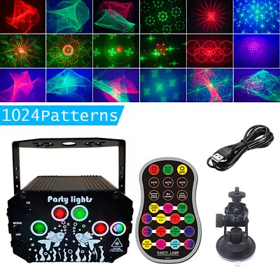 1024Pattern Laser Projector LED Stage Light RGB Disco DJ KTV Show Party Lighting • $25.98