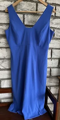 Amanda Smith Women's Size 6 Blue Career Dress With Zipper Hook Closure • $12.99