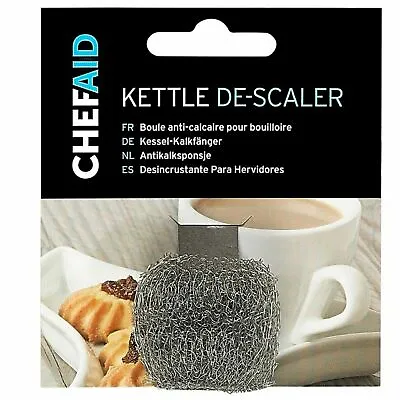 Chef Aid Kettle Descaler Ball REUSEABLE Stainless Steel Ball Furring Scale Remov • £2.49