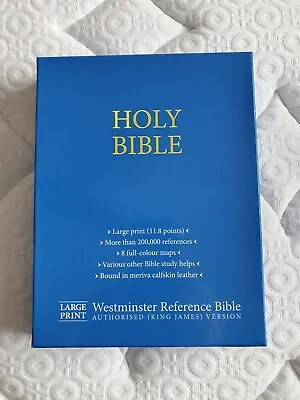Large Print Westminster Reference Bible (calfskin) - Black 120LP/UBK • £50
