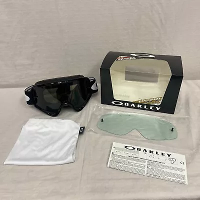 Oakley O Frame MX Sand Off-Road Goggles Jet Black Frame W/ Smoke & Clear Lens • $59