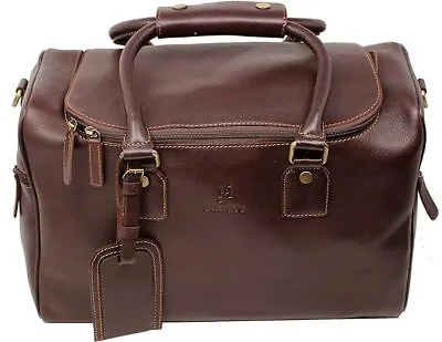 STARHIDE Leather Duffle Holdall Overnight Travel Gym Sports Luggage Flight Carry • £78.99