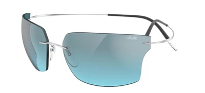 £195.32 • Buy Silhouette TMA Sunglasses - MUST COLLECTION 8715 Silver/Turquoise Shaded