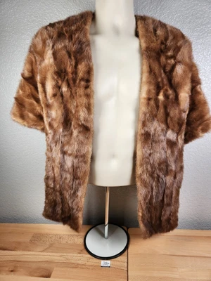 $50 • Buy Kline's Amarillo Gorgeous MINK Fur Stole Evening Wrap Real Fur Vintage Shawl