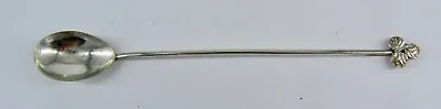 STERLING SILVER SPOON - Old Celtic / Islamic Silver Coins End - Long Thin Handle • £59.95