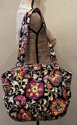 Vera Bradley Suzani Floral Print Shoulder Bag Handbag Purse Tote 14  X 12 MINT • $35.08