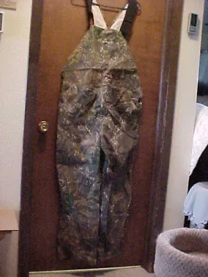 Mossy Oak Field Staff Camoflage Camo Hunting Bibs Overalls Mens Size Large • $42.99