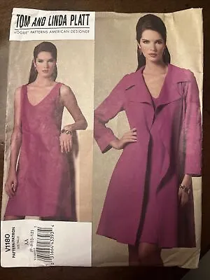 Vogue 1180 Tom And Linda Platt American Designer Dress Jacket Pattern 6-12 Uncut • $15