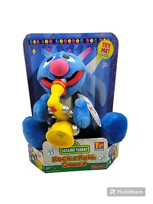 Sesame Street 8” ROCK & ROLL GROVER MUSICAL PLUSH TOY NOS TYCO TOYS • $14.99