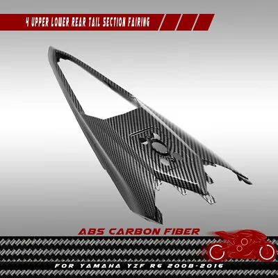 Fit For Yamaha YZF R6 08-16 4 Upper Lower Rear Tail Section Fairing Carbon Fiber • $222.77
