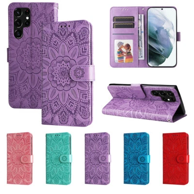 $16.86 • Buy For Samsung Galaxy S22 S21 S20 S10 S9 Leather Wallet Card Holder Flip Case Cover