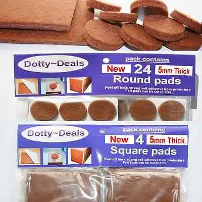 £5.89 • Buy Self Adhesive Felt Protective Pads For Wooden Flooring Protection On Furniture