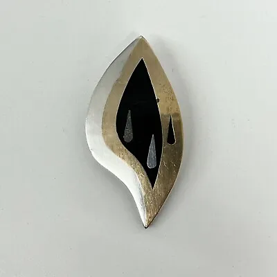 Vintage Sterling Mixed Metals Mexico Pin Brooch By RA Mid Century Modern • $40.85