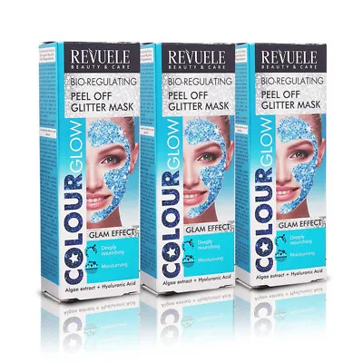 (3) Revuele Blue Peel Off Mask 80mL - Hyaluronic Acids Moisturise Plumps Skin • $54.50