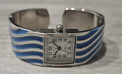 Vellaccio Women's Blue  Hinged Cuff Bracelet Watch  • $10