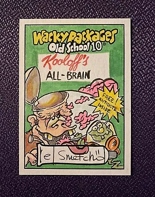 2021 Topps OLD SCHOOL Sketch Card OS10 Wacky Packages  El Smetcho  ALL-BRAIN • $45