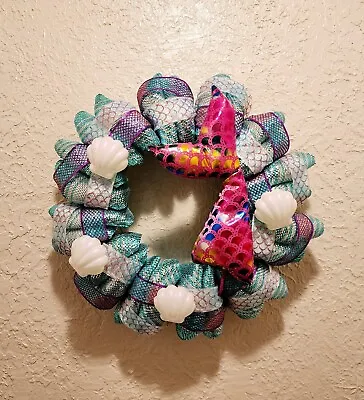 Mermaid Tail Wreath - Summer - Deco Mesh And Ribbon • $25