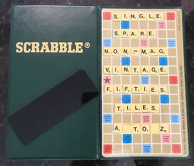 Scrabble Spare Tiles - Non-Magnetic 50s Travel Pocket Friction Stick - Spares • £1.99