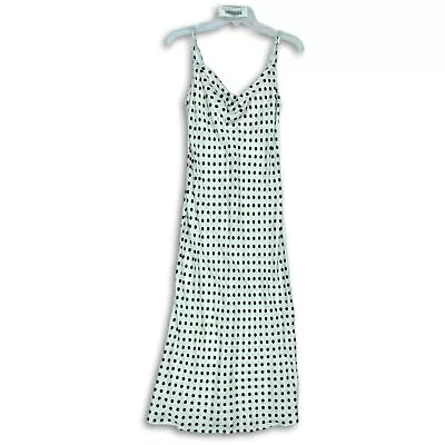 Zara Womens White Black Polka Dotted Sleeveless Maxi Dress Size Small • $12.34