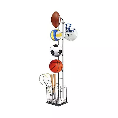 JELLYRATTBIT Ball Storage Rack Garage Sports Equipment Organizer Freestanding... • $77.54