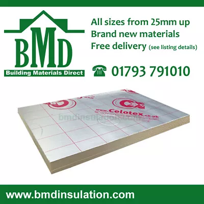 Celotex Insulation Ecotherm Recticel Kingspan 2400x1200 75mm 18 Sheets • £649.80