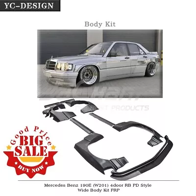 RB Style Wide Body Kit Fender Flare Spoiler For Mercedes Benz 190E W201 4door • $2138.53