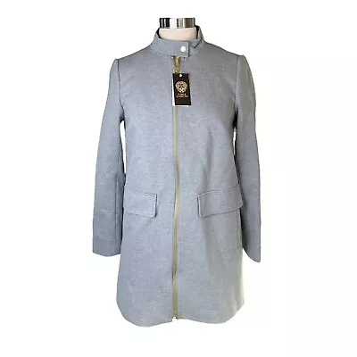 Women's Vince Camuto Light Gray Zip Up Coat Small New With Tags Golden Zipper • $15.28