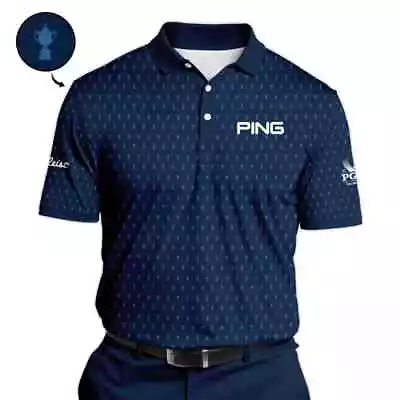 Ping 2024 PGA Championship Golf 3D Print Polo Shirt Dark Blue Gradient • $32.90