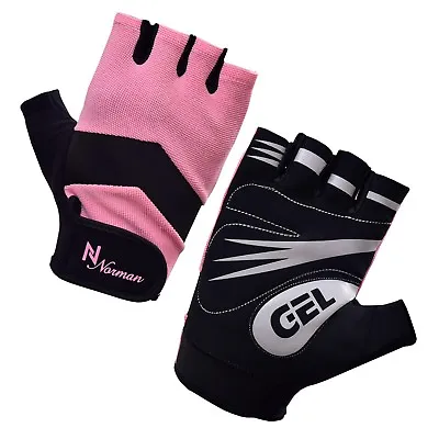 £2.99 • Buy Pink/Black Ladies Gel Gloves Fitness Gym Wear Weight Lifting Workout Training