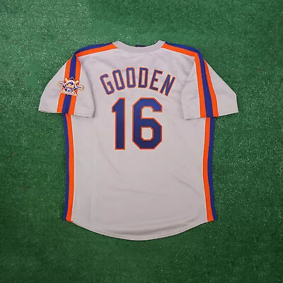 Dwight Doc Gooden 1986 New York Mets Grey Road Cooperstown Jersey W/ 25th Patch • $149.99