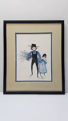 9x7 11x13 P. Buckley Moss Amish Young Boy And Girl Signed Numbered 921/1000 • $45