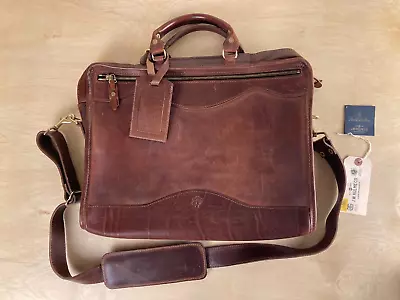J.W. Hulme Oxford Portfolio Leather Briefcase – Brooks Brothers – RARE • $289