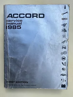 1985 Honda Accord Factory Service Manual – Original Shop Repair • $18.95