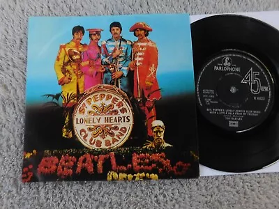 The Beatles - Sgt. Peppers Lonely.../A Day In The Life - UK Picture Sleeve PS 7  • $16.99