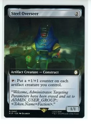 MTG Universes Beyond: Fallout - Steel Overseer R 0487 Extended Art Non-foil • $2.99