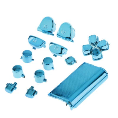$14.15 • Buy Blue-Chrome Plating Buttons Housing And Touchpad For PS4 Controller Shell