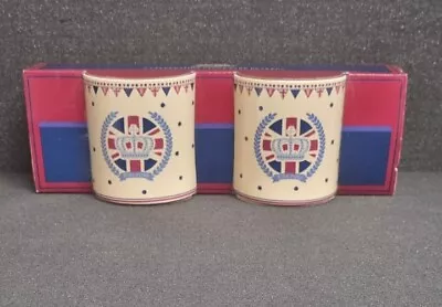 Pair Of Ringtons Celebration Stoneware Mugs Union Jack Flag Royal Jubilee New • £13.99
