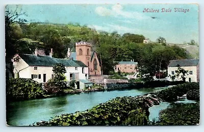 Postcard Millers Dale Village 1906 Village View Derbyshire  • £7.98