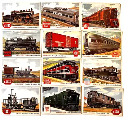 Railroad Trains Lot Of 12 Trading Cards Vtg 1950s By T.C.G. Penn Rock Island UP • $9.50