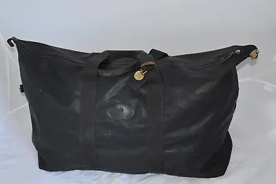 Mulberry Vintage Black Scotchgrain Leather Zip Large Holdall Weekender Carry Bag • £650