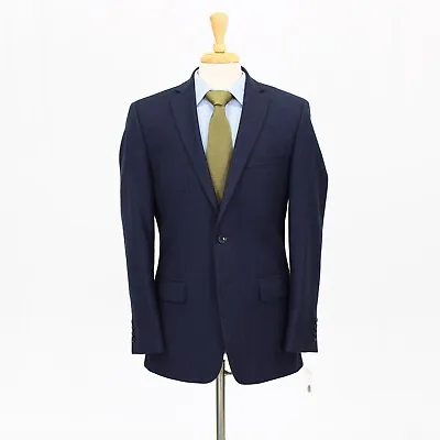 Marc Anthony 40R Navy Sport Coat Blazer Jacket Solid 2B Wool • $49.99