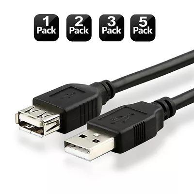 AU 1M 2M 3M 5M 10M Extreme Long Fast USB 2.0 Male - Female Extension Cable Lot • $12.34